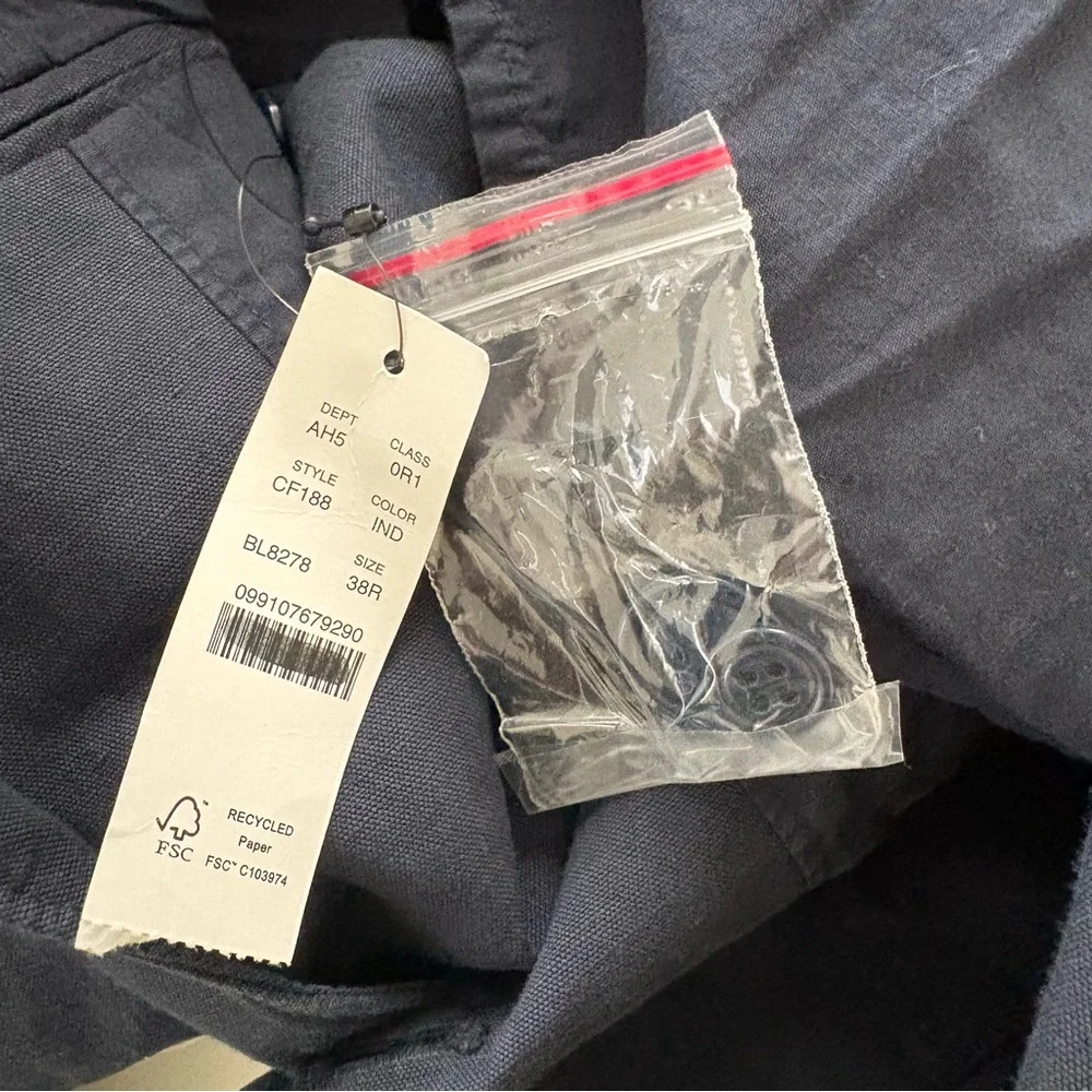 NWT J. Crew Crosby Classic-fit Suit jacket Italian Cotton-linen Indigo